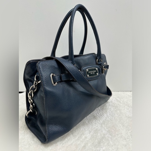 Michael Kors blue leather shoulder satchel - Picture 5 of 10